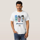Amerika & kat ontwerp T-shirt (Voorkant volledig)