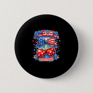 Amerika kersen boog sterren strepen usa 4 juli ronde button 5,7 cm
