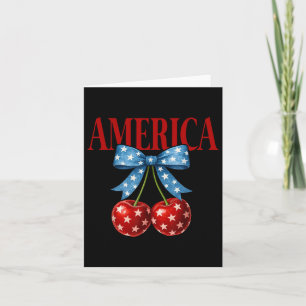 Amerika kerst Amerikaanse vlag 4 juli kersen Kaart