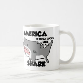 Amerika Kinda ziet eruit als een haaienMok Koffiemok
