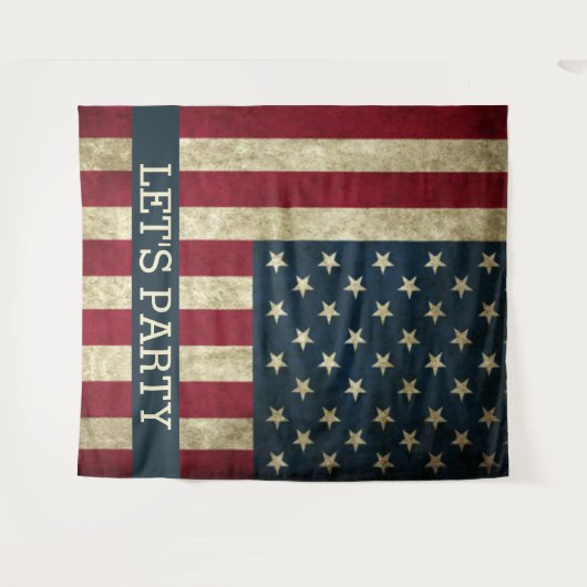 AMERIKA LAAT PARTIJBACKDROP WANDKLEED (Voorkant (horizontaal))