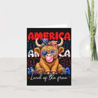 Amerika Land Van De Hooglandkoe Patriotische Vrouw Kaart