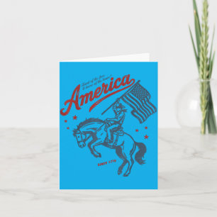 Amerika Land Van De Thuis Van De Dappere Cowboysho Kaart
