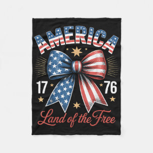 Amerika Land van de vrije 1776 4 juli Onafhankelij Fleece Deken