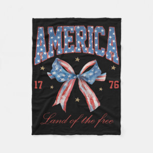 Amerika Land van de Vrije 1776 Adelaar 4th of July Fleece Deken