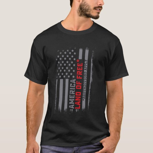 Amerika Land van de vrije beperkingen van toepassi T-shirt (Voorkant)