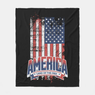Amerika - Land van de vrije Fleece Deken