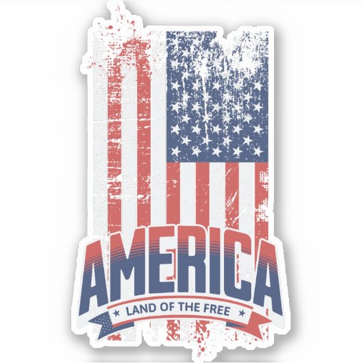 Amerika - Land van de vrije Sticker (Voorkant)