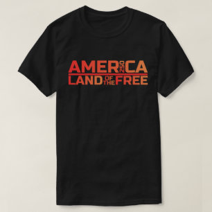 Amerika Land van de Vrijen Patriottisch T-shirt