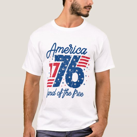 Amerika Land Van De Vrijen  T-shirt (Voorkant)