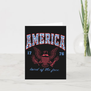 Amerika Land Van De Vrijheid 1776 Adelaar 4 Juli W Kaart