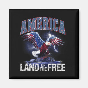 Amerika Land van de Vrijheid 4 juli Onafhankelijkh Magneet