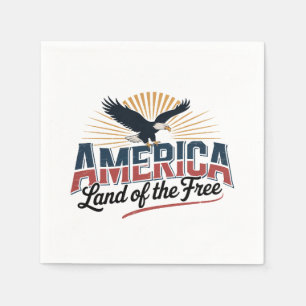Amerika – Land van de Vrijheid met Majestic Eagle Servet