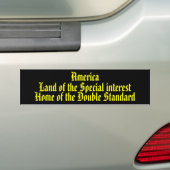 Amerika Land van het bijzonder belang .... Bumpersticker (Op auto)
