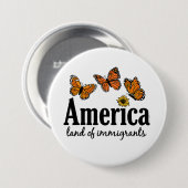 Amerika Land Van Immigranten Ronde Button 7,6 Cm (Voorkant /achterkant)