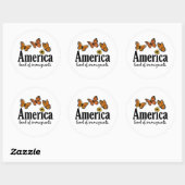 Amerika Land Van Immigranten Ronde Sticker (Vel)