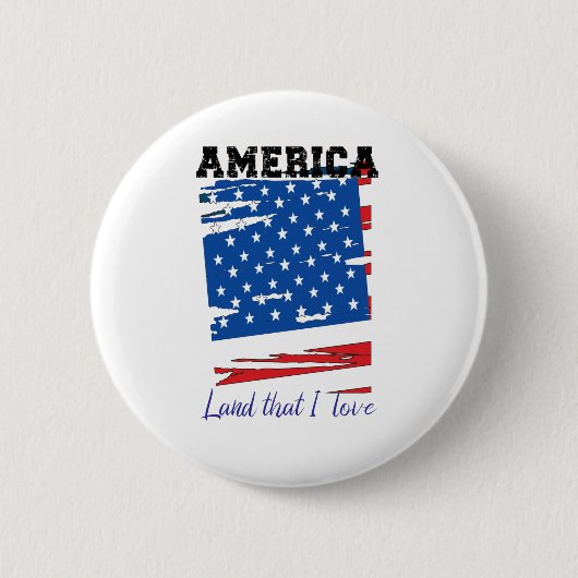 Amerika, land waar ik van hou ronde button 5,7 cm (Voorkant)