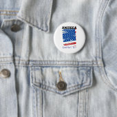 Amerika, land waar ik van hou ronde button 5,7 cm (In situ)