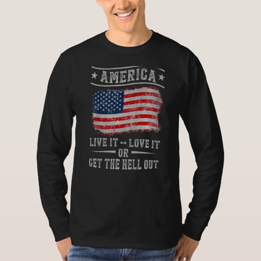 Amerika leeft er van of haalt de hel uit de 4de va t-shirt (Voorkant)