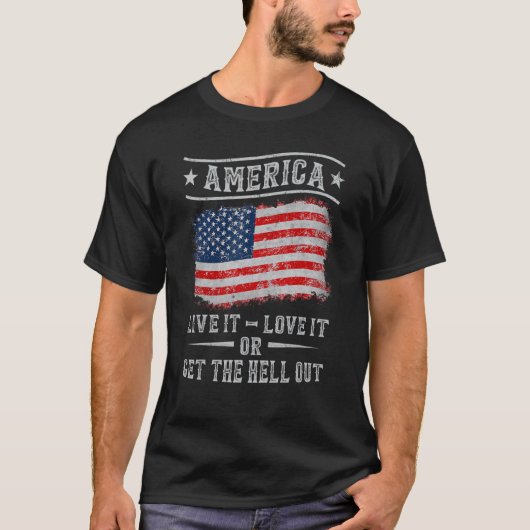 Amerika leeft er van of haalt de hel uit de 4de va t-shirt (Voorkant)