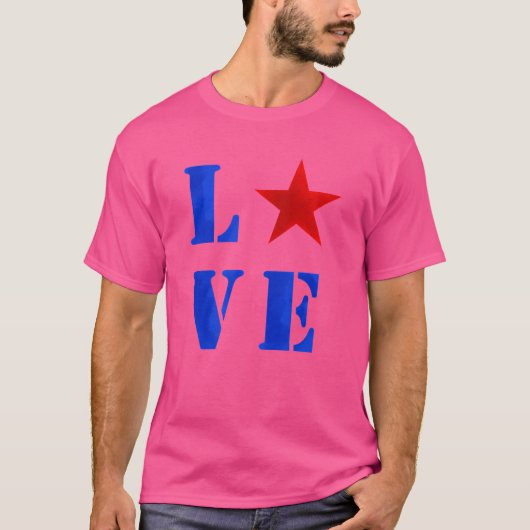 amerika liefde grappig t-shirt (Voorkant)