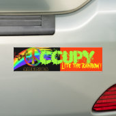 AMERIKA LIET DE RAINBOW. BUMPERSTICKER (Op auto)
