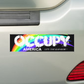 AMERIKA LIET DE RAINBOW. BUMPERSTICKER (Op auto)