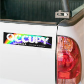 AMERIKA LIET DE RAINBOW. BUMPERSTICKER (Op Truck)