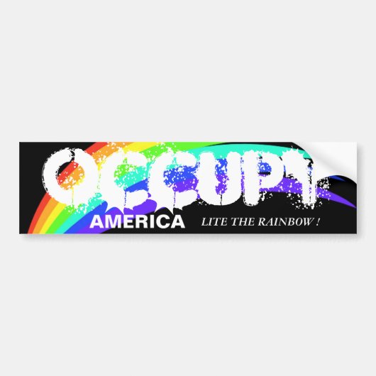 AMERIKA LIET DE RAINBOW. BUMPERSTICKER (Voorkant)