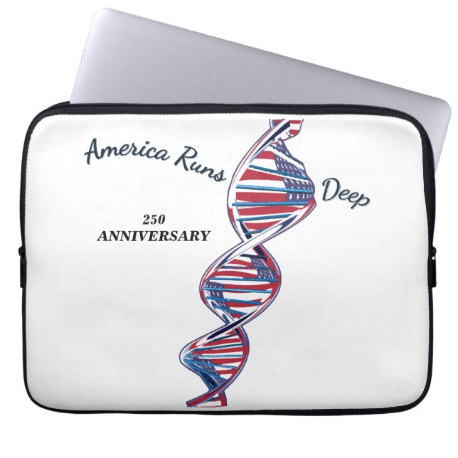 Amerika loopt diep laptop sleeve (Voorkant)