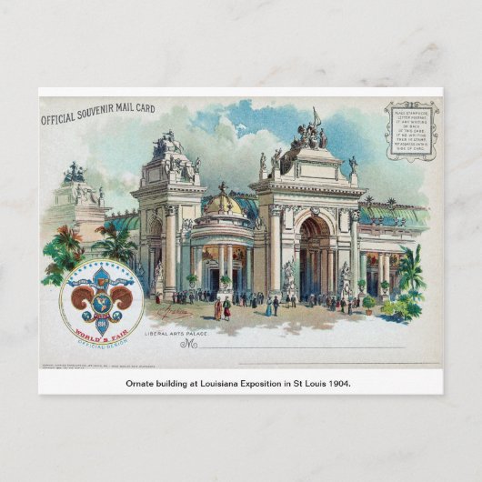 Amerika, Louisiana, St Louis Expo' 1904 Briefkaart (Voorkant)