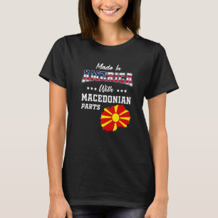 Amerika Macedonische Delen Macedonië Kaart USA Vla T-shirt