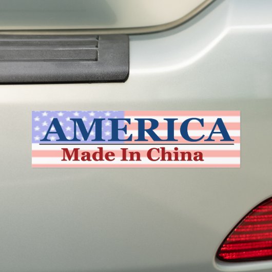 Amerika - Made in China Bumpersticker (Op auto)