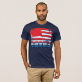 Amerika Made in China - Gelaagd - Wit T-shirt (Voorkant volledig)
