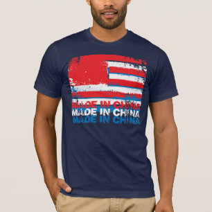 Amerika Made in China - Gelaagd - Wit T-shirt