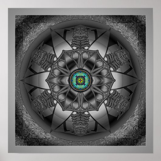 Amerika Mandala Poster (Voorkant)