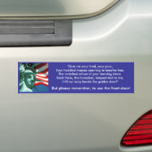 Amerika - Melding Bumpersticker (Op auto)