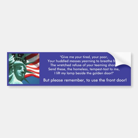 Amerika - Melding Bumpersticker (Voorkant)