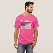 Amerika met Amerikaanse vlag T-shirt (Voorkant volledig)
