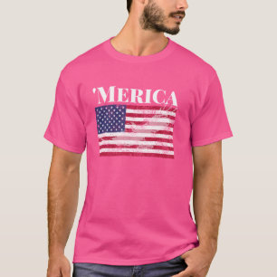 Amerika met Amerikaanse vlag T-shirt