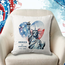 Amerika Mijn Hartsvuur 1776-2026 Patriottisch Kussen