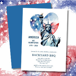 Amerika Mijn Hartsvuur 250e Verjaardag Kaart