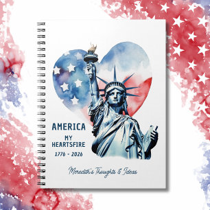 Amerika Mijn Hartsvuur Persoonlijk Patriottisch Notitieboek
