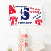Amerika moet sterk zijn spandoek (Insitu)