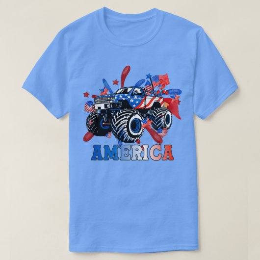 Amerika Monster Truck, 4 juli T-shirt (Design voorkant)