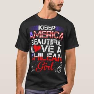Amerika Mooi Liefde Chileens Meisje Gift T-shirt