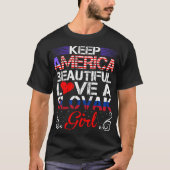 Amerika Mooi Liefde Slovaaks Meisje Gift T-shirt (Voorkant)