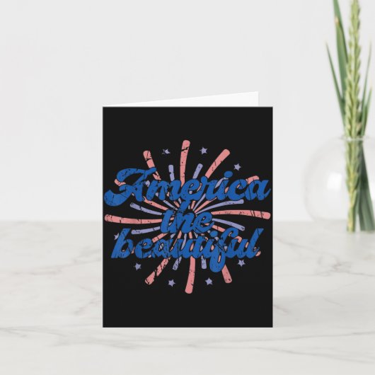Amerika Mooi Onafhankelijkheidsdag Amerikaans Kaart (Voorkant)