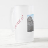 AMERIKA MT. ONTWERP VAN RUSHMORE & TRUMP GLASS MATGLAS BIERPUL (Voorkant links)
