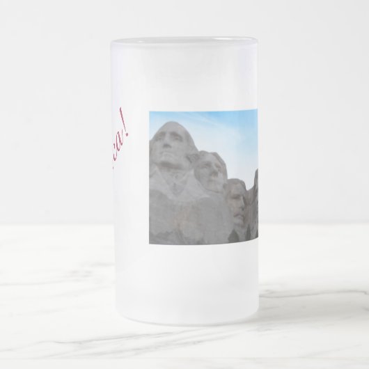 AMERIKA MT. ONTWERP VAN RUSHMORE & TRUMP GLASS MATGLAS BIERPUL (Center)